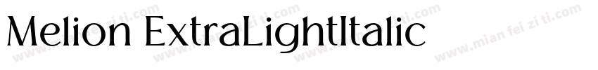 Melion ExtraLightItalic字体转换
